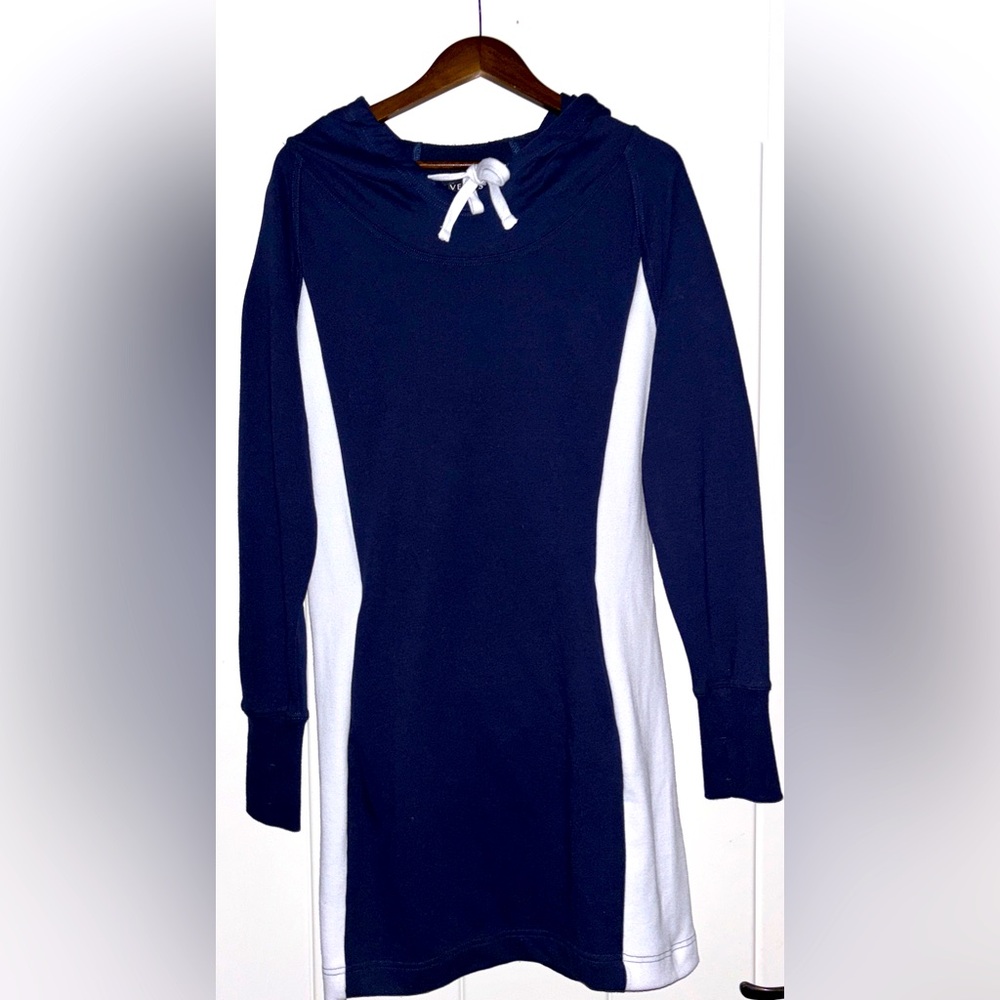 Venus Hooded Long Sleeve Knit Dress Women L Cold Weather Outdoor Walking Casual